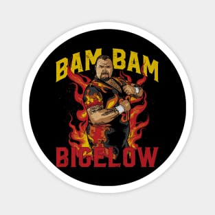 Bam Bam Bigelow Flames Magnet